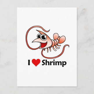 I Liebe Shrimp Postkarte