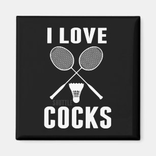 I Liebe Shuttles Funny Badminton Vater Magnet