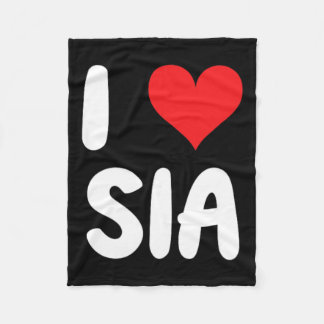 I Liebe Sia - Herz Fleecedecke