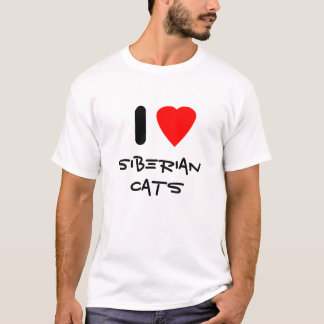 I Liebe-Sibirier-Katzen T-Shirt