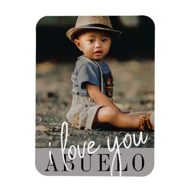 I Liebe Sie Abuelo Custom Foto Magnet (Vertikal)