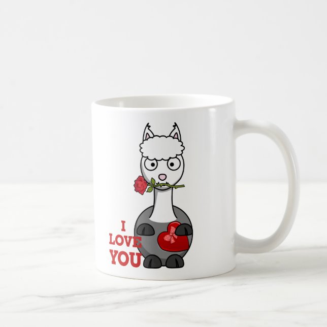 i Liebe Sie alpaca Kaffeetasse (Rechts)