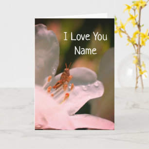 I Liebe Sie Azalea Blume Personalisiert Karte