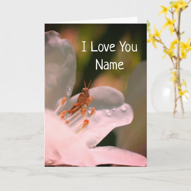 I Liebe Sie Azalea Blume Personalisiert Karte (Gelbe Blume)