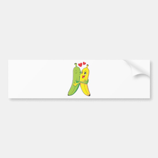 I Liebe Sie Bananen Autoaufkleber (Vorne)