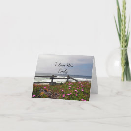 I Liebe Sie Benutzerdefinierte Ozeane Blume Note C Karte