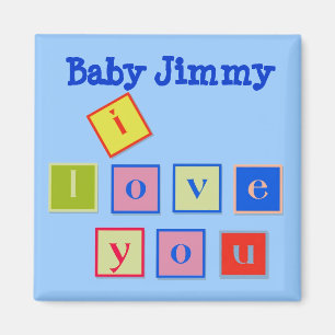 I Liebe Sie blockieren Buchstaben Magnet