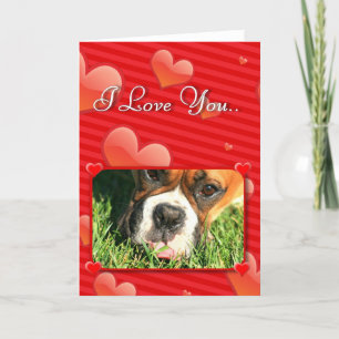 I Liebe Sie Boxerhundegrußkarte Feiertagskarte