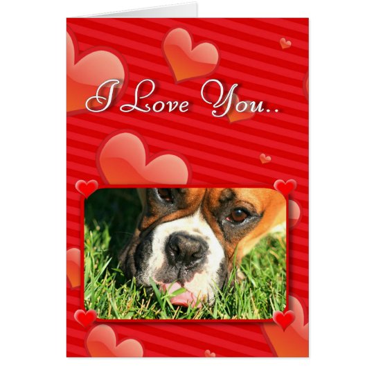 I Liebe Sie Boxerhundegrußkarte Karte