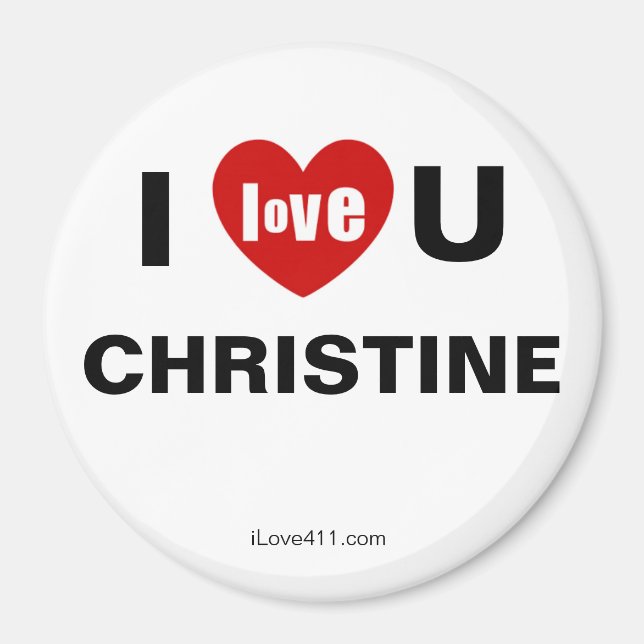 I Liebe Sie Christine Magnet (Vorne)