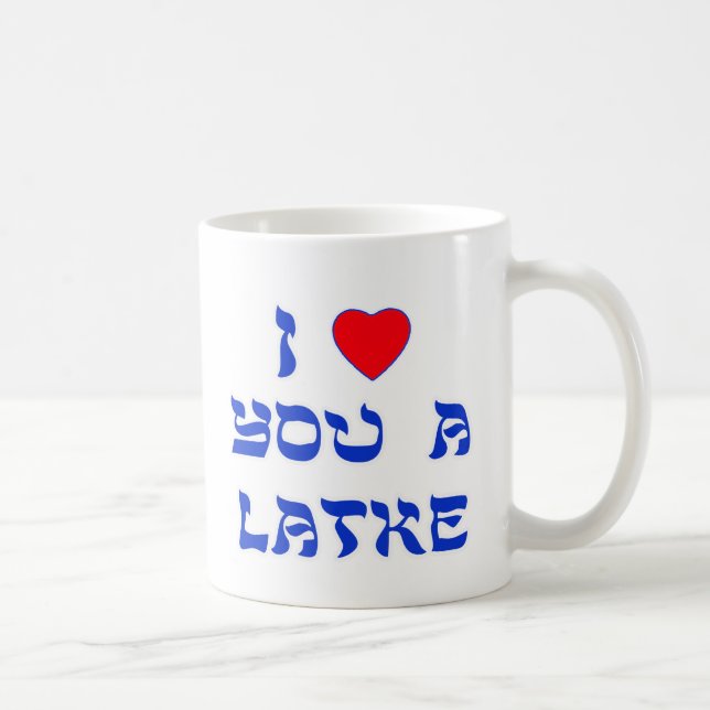 I Liebe Sie ein Latke Kaffeetasse (Rechts)
