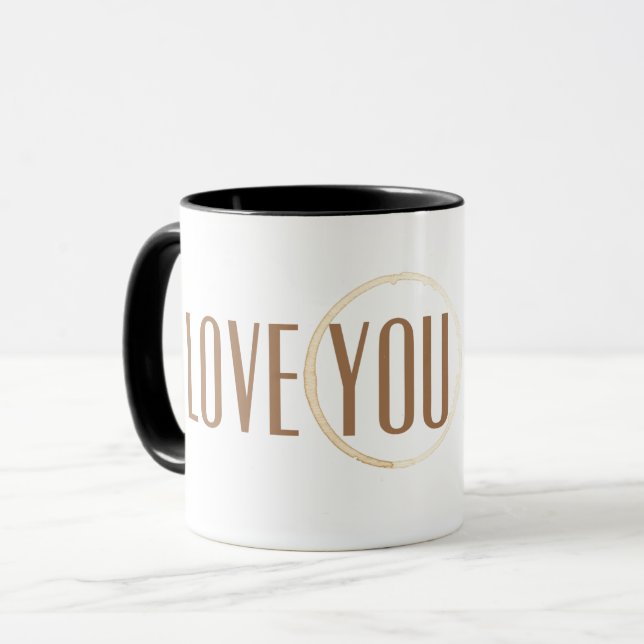 I Liebe Sie ein Latte mit Kaffee-Ring Tasse (Vorderseite Links)