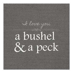 I Liebe Sie ein Scheffel u. ein Peck Fotodruck