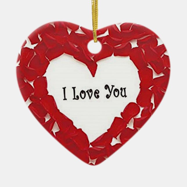 **I LIEBE SIE** ERWACHSENE KERAMIK ORNAMENT (Vorne)