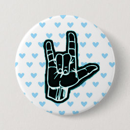 I Liebe Sie (Hand ASL) Button