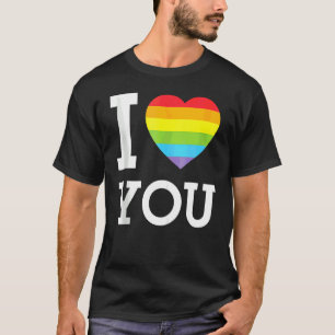 I Liebe Sie Herzchen Bisexueller Queer Gay Pride M T-Shirt