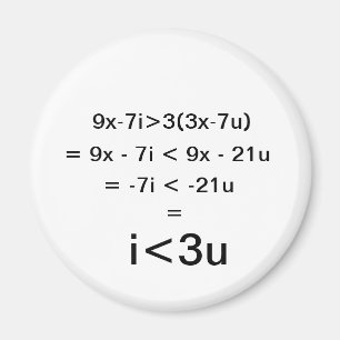 I Liebe Sie (i<3u) Gleichung Magnet
