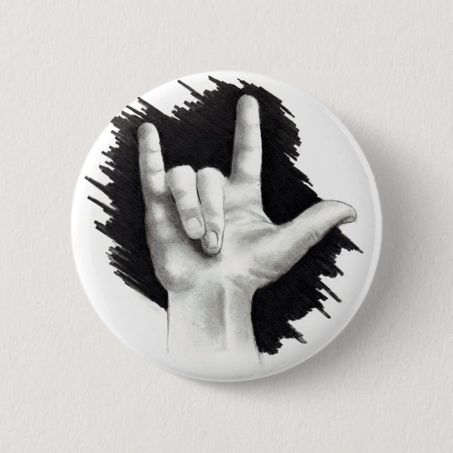 I LIEBE SIE IN ASL #2 BUTTON (Vorderseite)