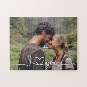 I Liebe Sie in White Script mit Herz Custom