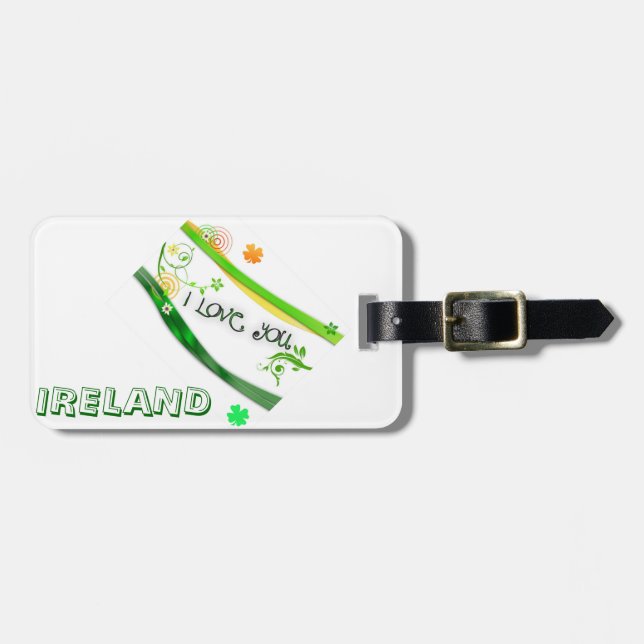 I Liebe Sie Irland Gepäckanhänger (Vorderseite horizontal)
