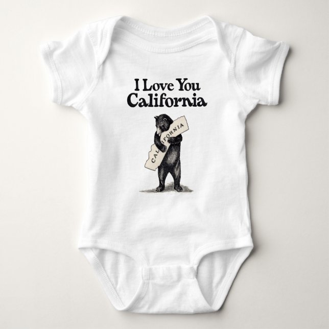 I Liebe Sie Kalifornien Baby Strampler (Vorderseite)