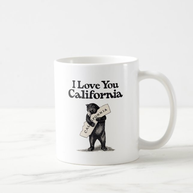 I Liebe Sie Kalifornien-feste Umarmung Kaffeetasse (Rechts)