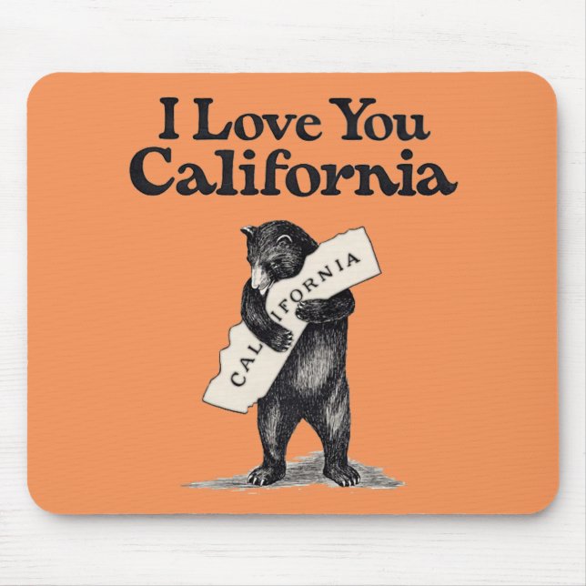 I Liebe Sie Kalifornien-feste Umarmung Mousepad (Vorne)