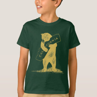 I Liebe Sie Kalifornien--Grün und Gold T-Shirt
