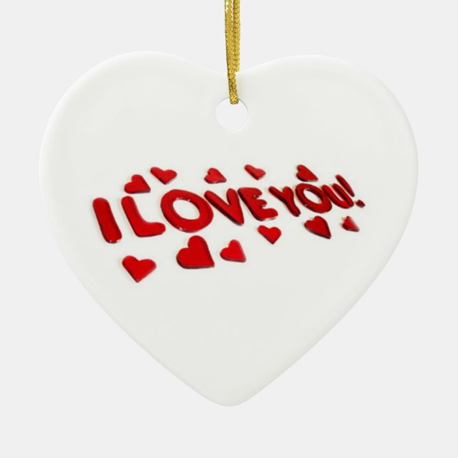 **I LIEBE SIE ** KERAMIK ORNAMENT (Vorne)