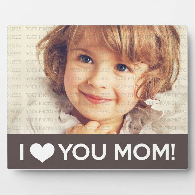 I Liebe Sie Mama - Benutzerdefiniertes Foto Fotoplatte (Vorderseite)