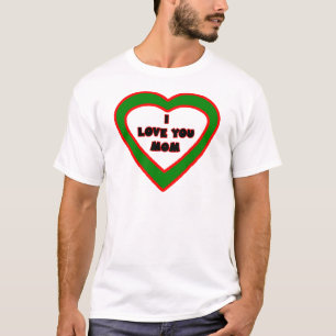 I Liebe Sie MAMA dunkelgrünes Herz das MUSEUM T-Shirt