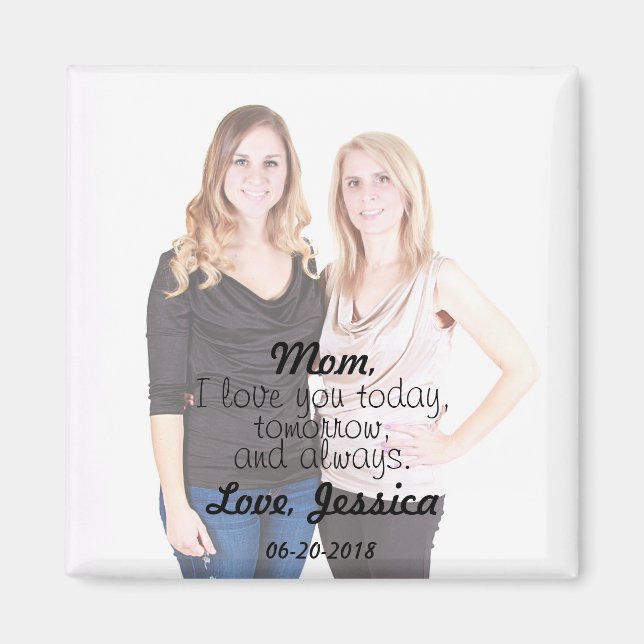 I Liebe Sie Mama Foto Message Magnet (Vorne)