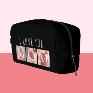 I Liebe Sie Mama Foto Schwarz Waschbeutel