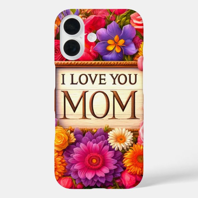 I Liebe Sie Mama Handy Fall iPhone 16 Hülle (Rückseite)