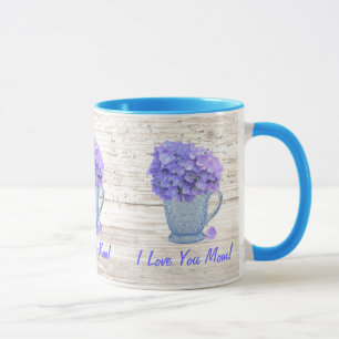 I Liebe Sie Mama Hydrangea Tasse