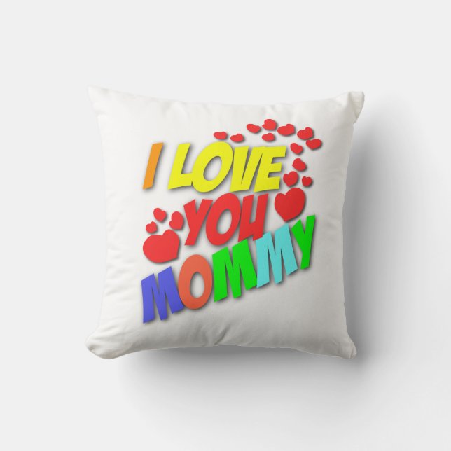 I Liebe Sie Mama-Kissen Kissen (Vorderseite)