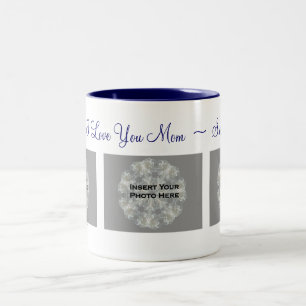 I Liebe Sie Mama-personalisierte Foto-Bild-Tasse Zweifarbige Tasse