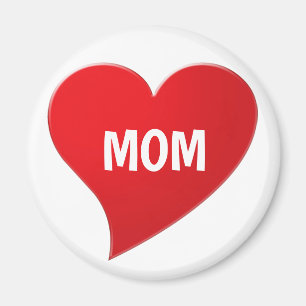 I Liebe Sie Mama, rote, weiße Buchstaben niedlich Magnet