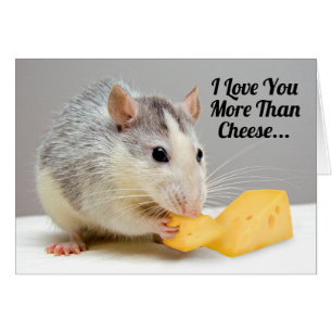 I Liebe Sie mehr als Käse-Gruß-Karte