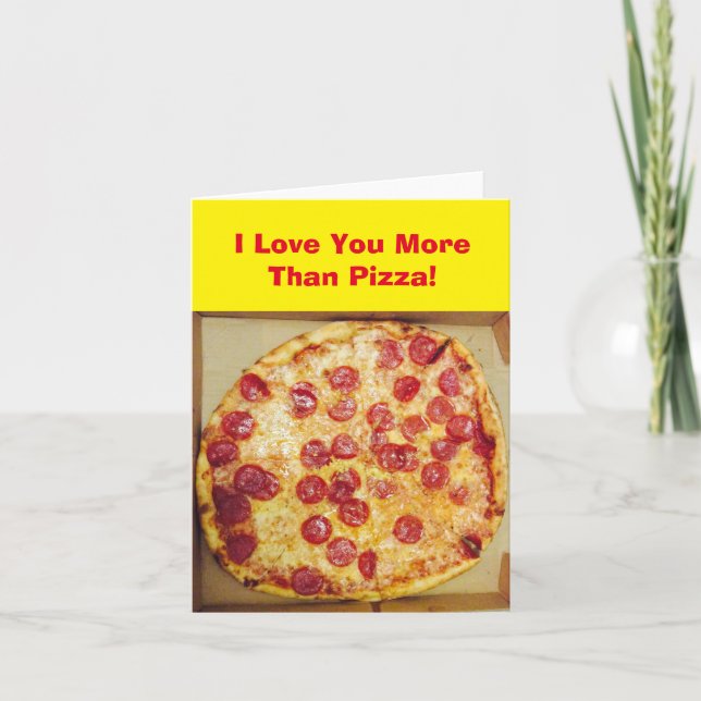 I Liebe Sie mehr als Pizza 4Jojo Karte (Vorderseite)