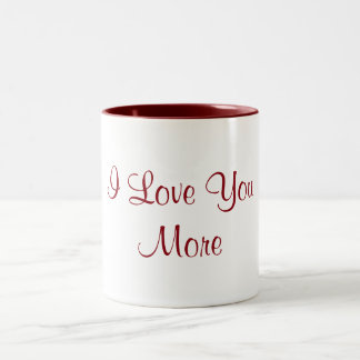 I Liebe Sie mehr Zweifarbige Tasse