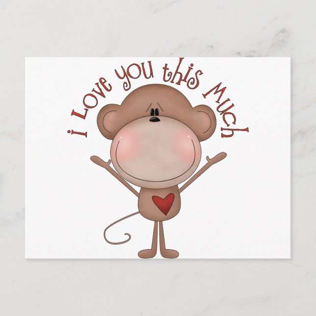I Liebe Sie MONKEY Postkarte (Vorderseite)