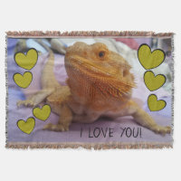 I LIEBE SIE niedlicher bärtiger Drache und Herzen