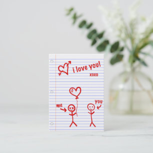 i Liebe Sie Notebook zufällige Liebe Notizen Visitenkarte