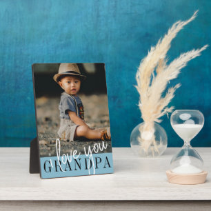 I Liebe Sie Opa Custom Foto Fotoplatte