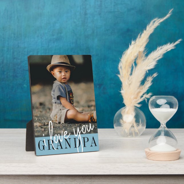 I Liebe Sie Opa Custom Foto Fotoplatte (Seite)