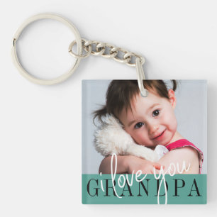 I Liebe Sie Opa Custom Foto Schlüsselanhänger