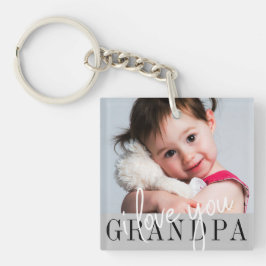 I Liebe Sie Opa Custom Foto Schlüsselanhänger