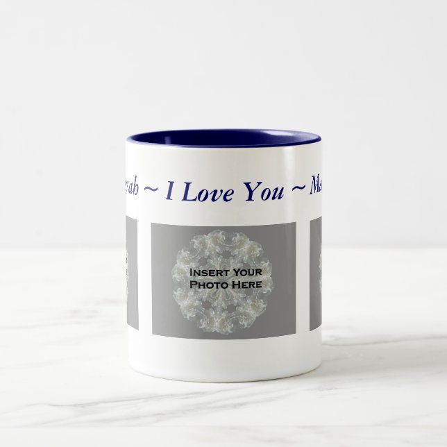 I Liebe Sie Personalisiert Foto Bild Zweifarbige Tasse (Mittel)