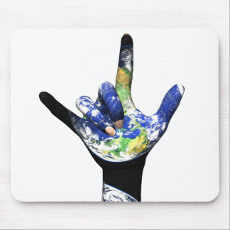 I Liebe Sie Planeten-Erde Mousepad